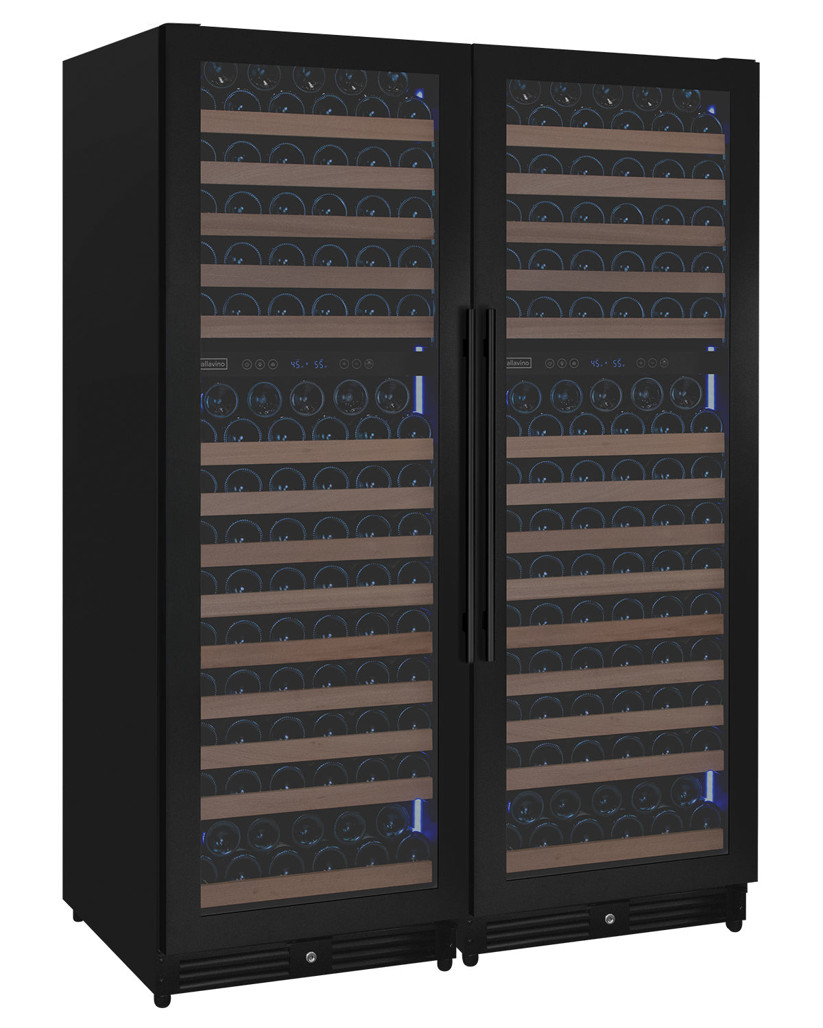 Allavino Reserva Series 344 Bottle Four Zone Built-In Wine Refrigerator – Black Metal Doors, French Door