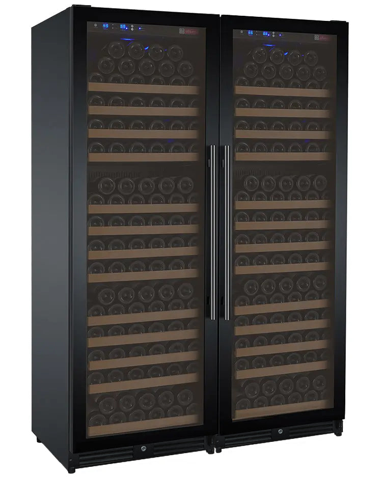 Allavino FlexCount II 354 Bottle Dual Zone Built-In Wine Refrigerator – Black Door, French Door