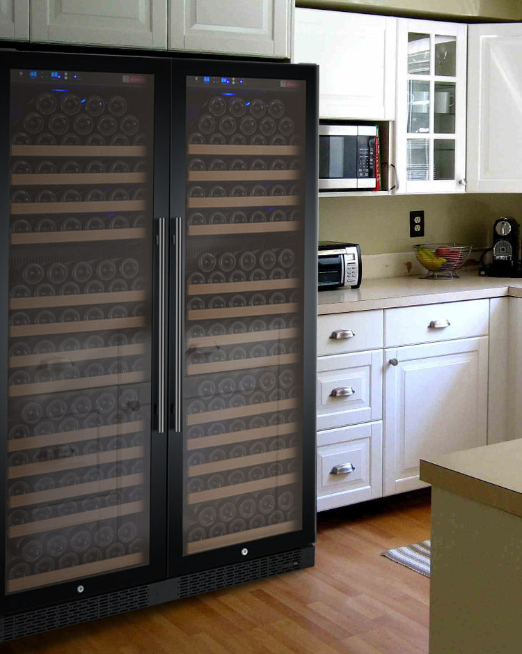 Allavino FlexCount II 354 Bottle Dual Zone Built-In Wine Refrigerator – Black Door, French Door