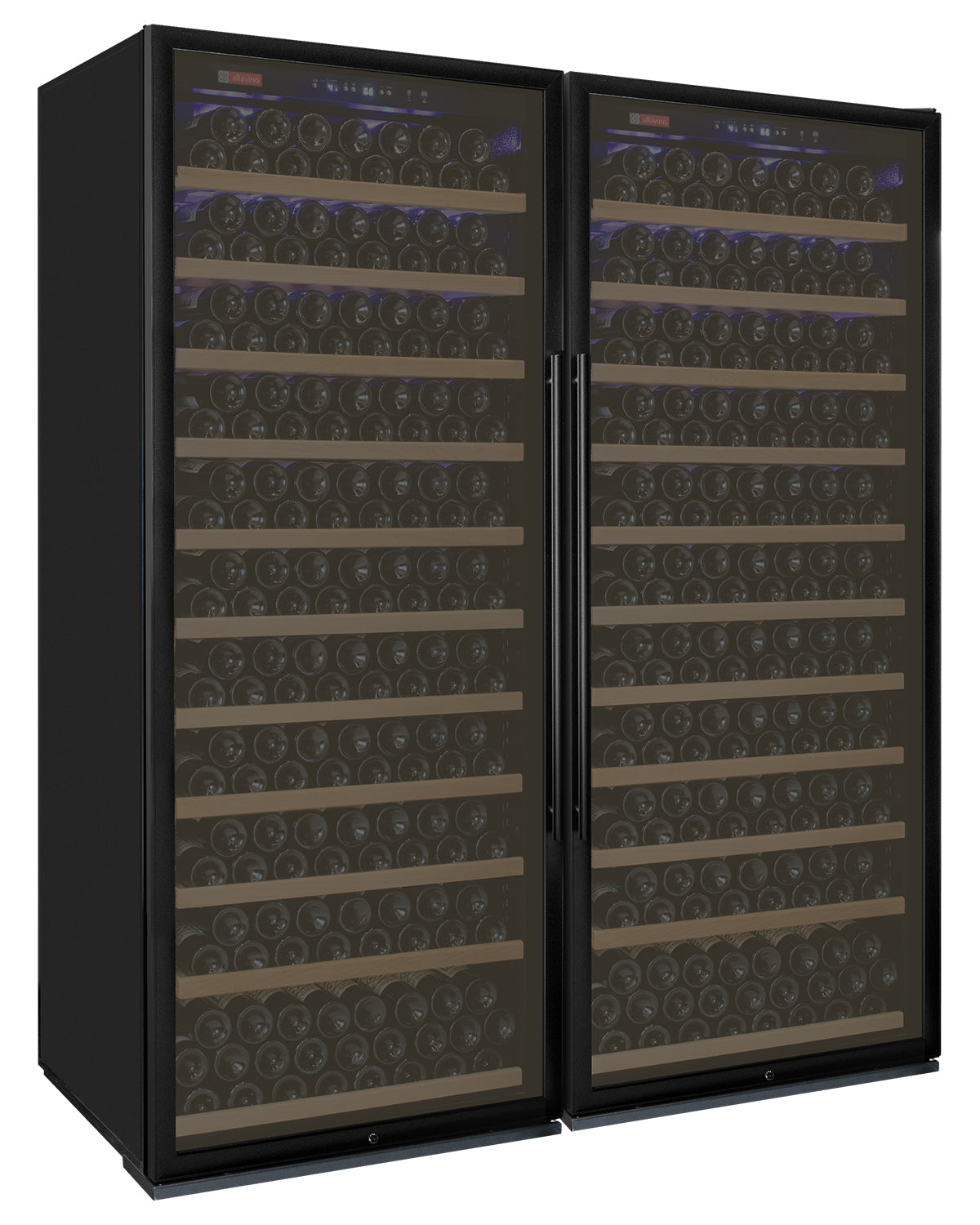 Allavino Vite II 554 Bottle Dual Zone Freestanding Wine Refrigerator – Black Door, French Door
