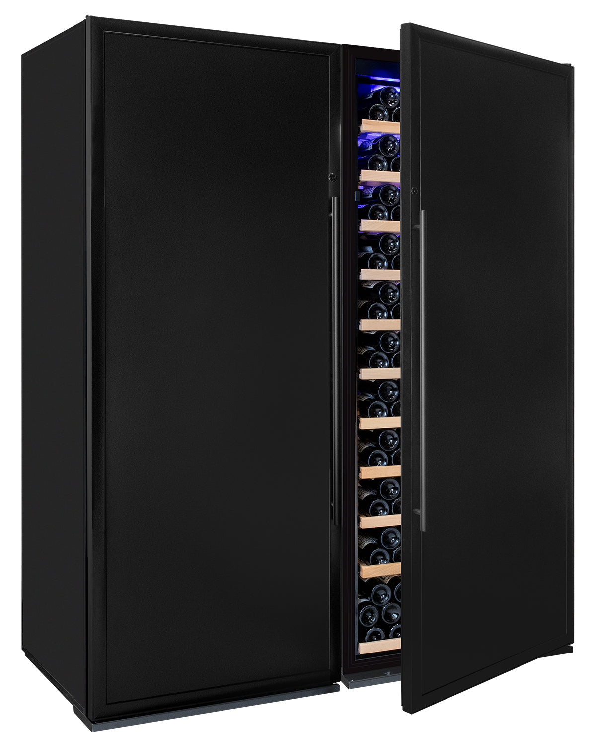 Allavino Vite II 610 Bottle Dual Zone Freestanding Wine Refrigerator – Black Solid Door, French Door