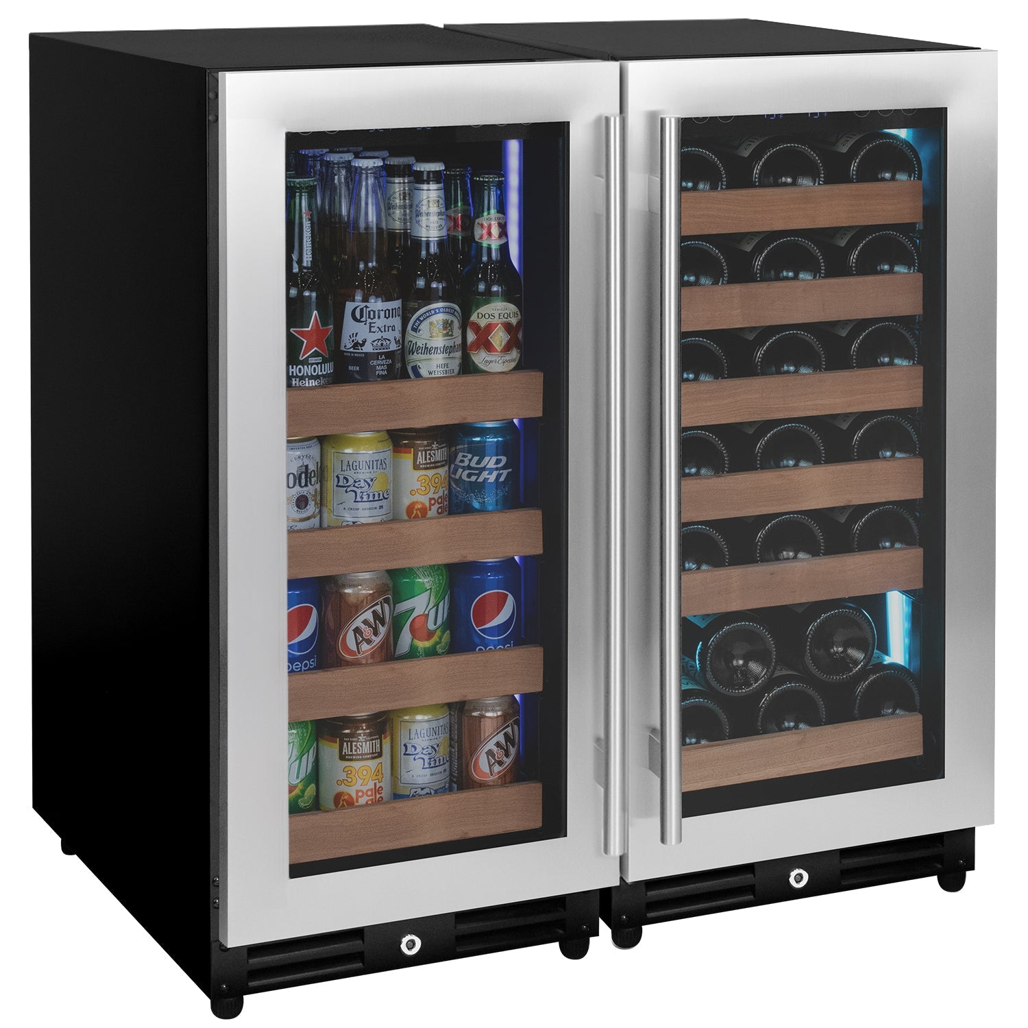 Allavino Reserva Series 30 Bottle / 88 Can Dual Zone Side-by-Side Wine Refrigerator & Beverage Center