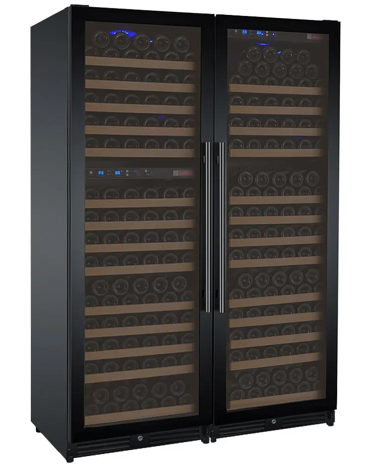 Allavino FlexCount II 349 Bottle Three Zone Built-In Wine Refrigerator – Black Door, French Door