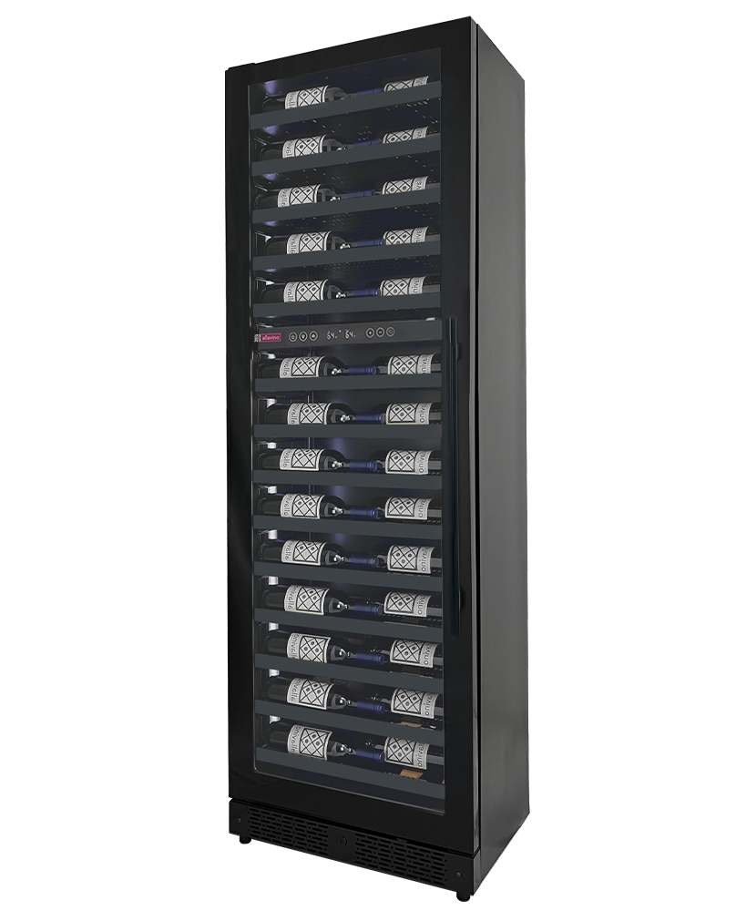 Allavino Reserva Series 67 Bottle Dual Zone Built-In Wine Refrigerator – Black Door, Left Hinge