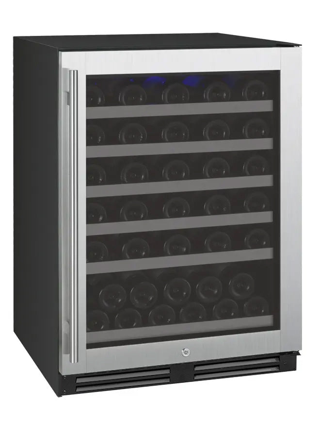 Allavino FlexCount II 56 Bottle Single Zone Undercounter Wine Refrigerator – Stainless Steel, Right Hinge