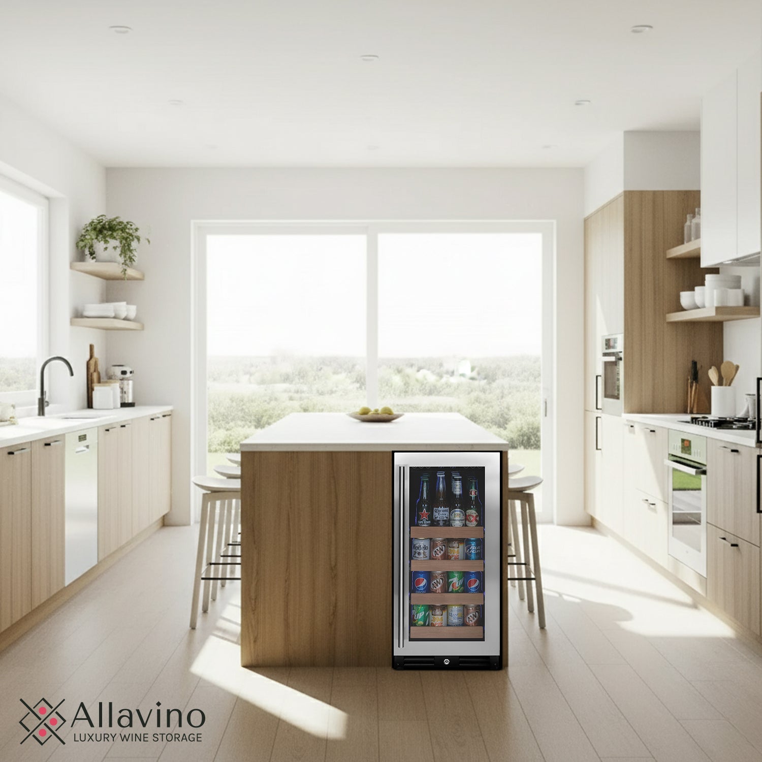 Allavino Reserva Series 15″ Built-In Beverage Center (42 Can) – Stainless Steel, Left Hinge