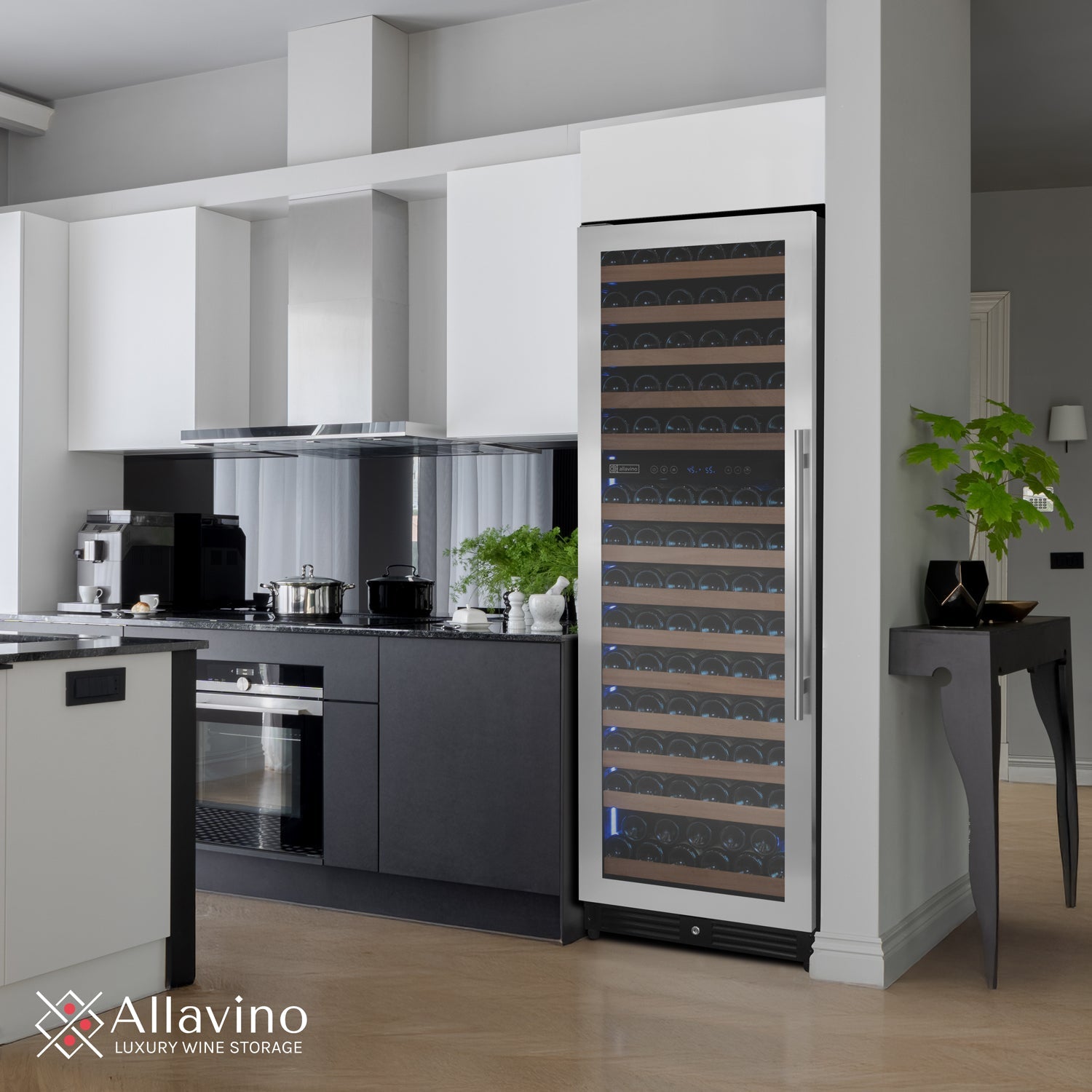 Allavino Reserva Series 154 Bottle Dual Zone Built-In Wine Refrigerator – Stainless Steel Door, Right Hinge