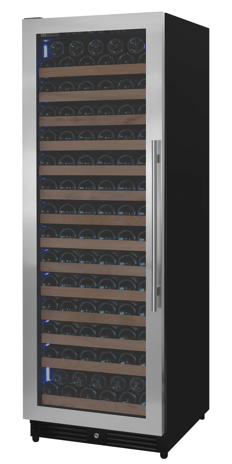 Allavino Reserva Series 163-Bottle Single Zone Built-In Wine Refrigerator 71″ Height · Stainless Steel Door · Left-Hinged