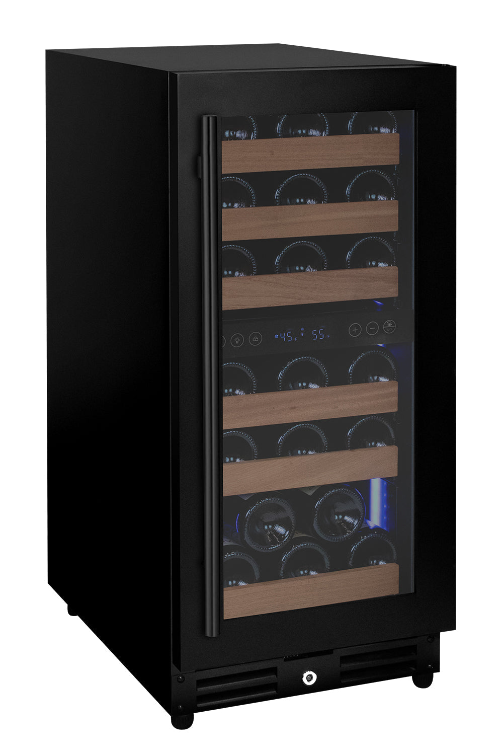 Allavino Reserva Series 15″ Wide 30 Bottle Dual Zone Black Right Hinge Wine Refrigerator