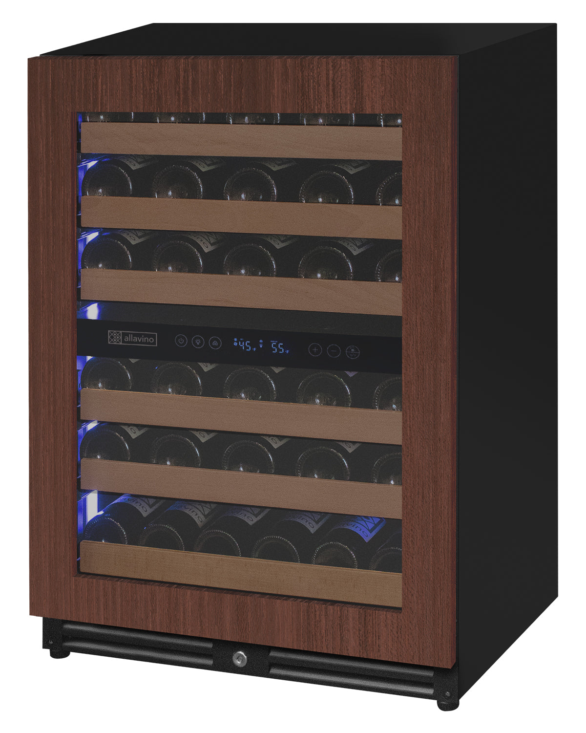 Allavino Reserva Series 51 Bottle Dual Zone Built-In Wine Refrigerator – Panel Ready Overlay Door, Left Hinge