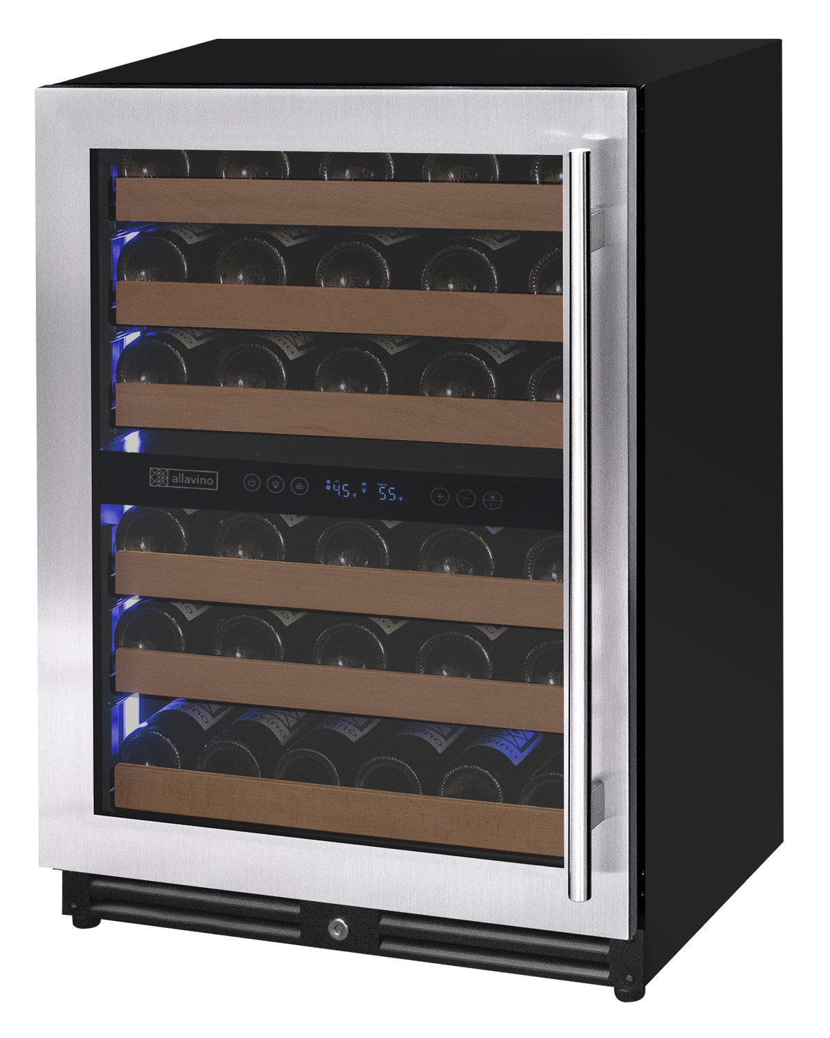 Allavino Reserva Series 51-Bottle Dual Zone Built-In Wine Refrigerator with Stainless Steel Door – Left Hinge