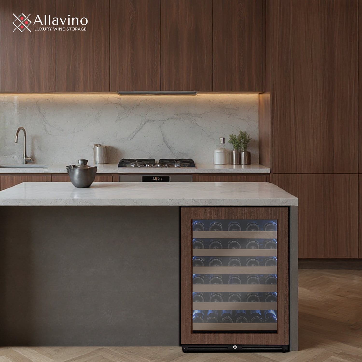 Allavino Reserva Series 51 Bottle Single Zone Built-In Wine Refrigerator – Panel Ready Overlay Door, Left Hinge