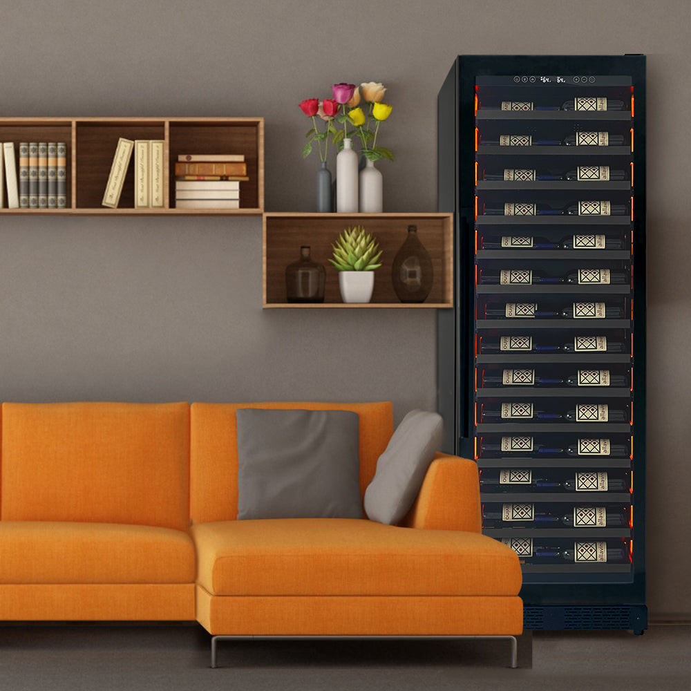 Allavino Reserva Series 67 Bottle Single Zone Built-In Wine Refrigerator – Black Door, Right Hinge