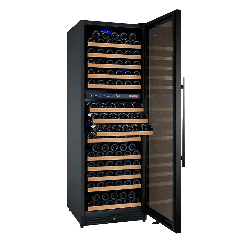 Allavino FlexCount II 172 Bottle Dual Zone Built-In Wine Refrigerator – Black Door, Right Hinge