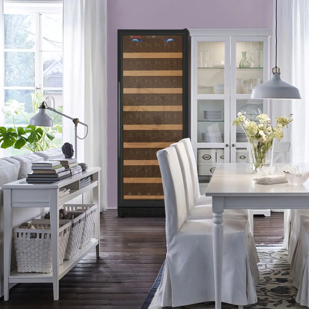 Allavino Vite II 99 Bottle Single Zone Freestanding Wine Refrigerator – Black Door, Right Hinge