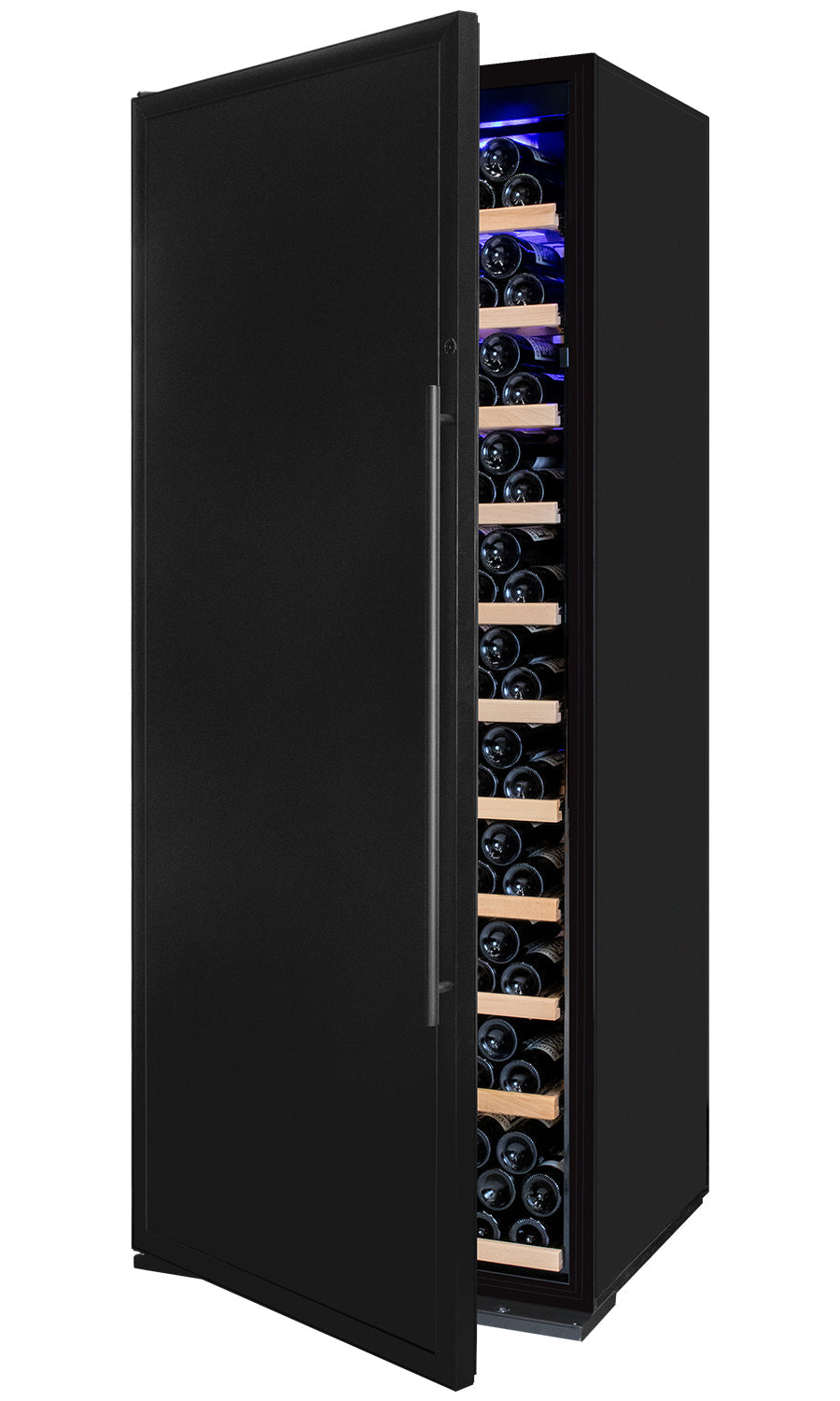 Allavino Vite II Series 305-Bottle Single Zone Wine Refrigerator 32″ Wide · Solid Black Door · Left-Hinged