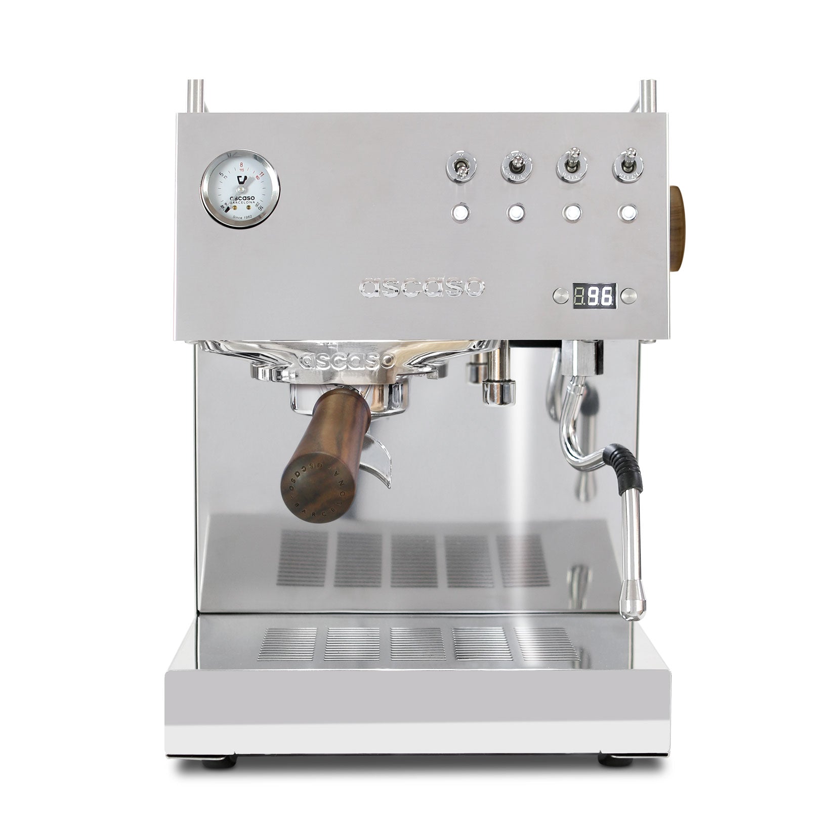 Ascaso Steel DUO PID Espresso Machine – Dual Thermoblock, Programmable, 120V (Inox)